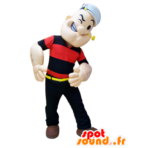 Maskot známého znaku Popeye s dýmkou a čepici - MASFR032963 - Celebrity Maskoti