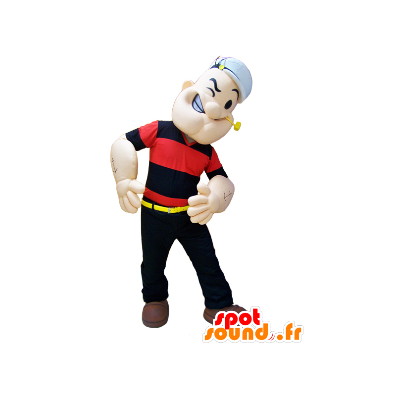 Mascot av den berømte karakter Popeye med pipen og luen - MASFR032963 - kjendiser Maskoter