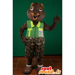 Mascotte scoiattolo, la marmotta, castoro marrone - MASFR032968 - Scoiattolo mascotte