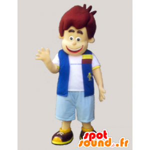 Jongen gekleed mascotte van een vest en shorts - MASFR032971 - Mascottes Boys and Girls