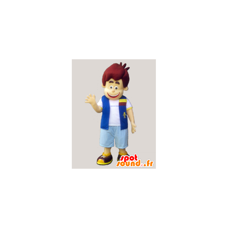 Boy dressed mascot of a vest and shorts - MASFR032971 - Mascots boys and girls