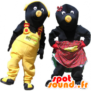 2 mascotas par de lunares negros y amarillos - MASFR032980 - Animales del bosque