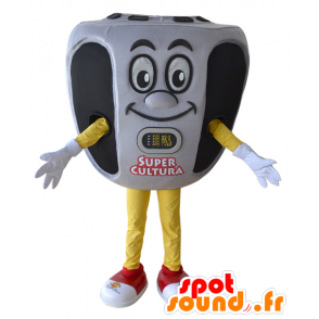 Radio mascot, post gray and black music - MASFR032981 - Mascots of objects