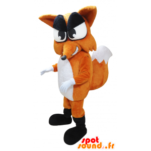 Giant orange and white fox mascot with a big cock - MASFR032984 - Mascots Fox