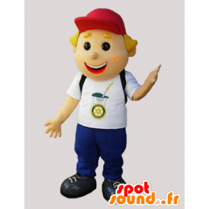 Mascot schooljongen jongen glimlachen - MASFR032988 - Mascottes Boys and Girls
