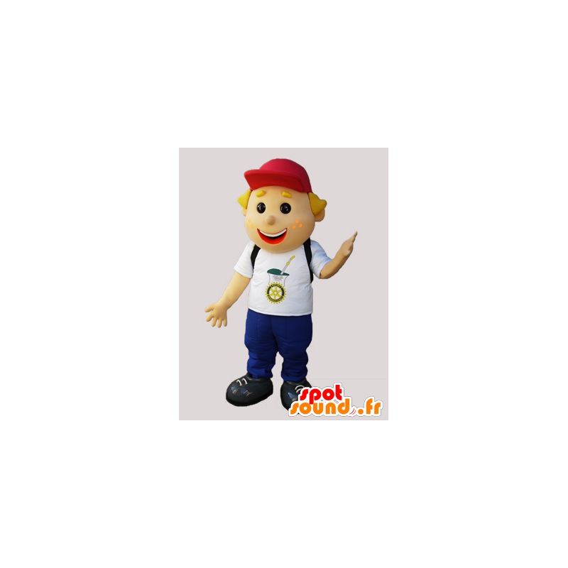 Mascot estudante menino novo de sorriso - MASFR032988 - Mascotes Boys and Girls