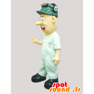 Mascotte d'homme habillé en ouvrier avec un casque de chantier - MASFR032997 - Mascottes Homme