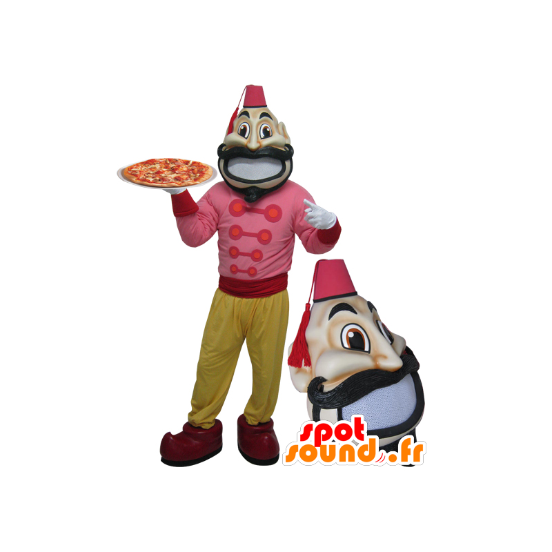 Mascot besnorde man met oosterse kleding - MASFR033008 - man Mascottes