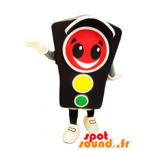 Mascot smiling traffic light, green light mascot - MASFR033011 - Mascots of objects