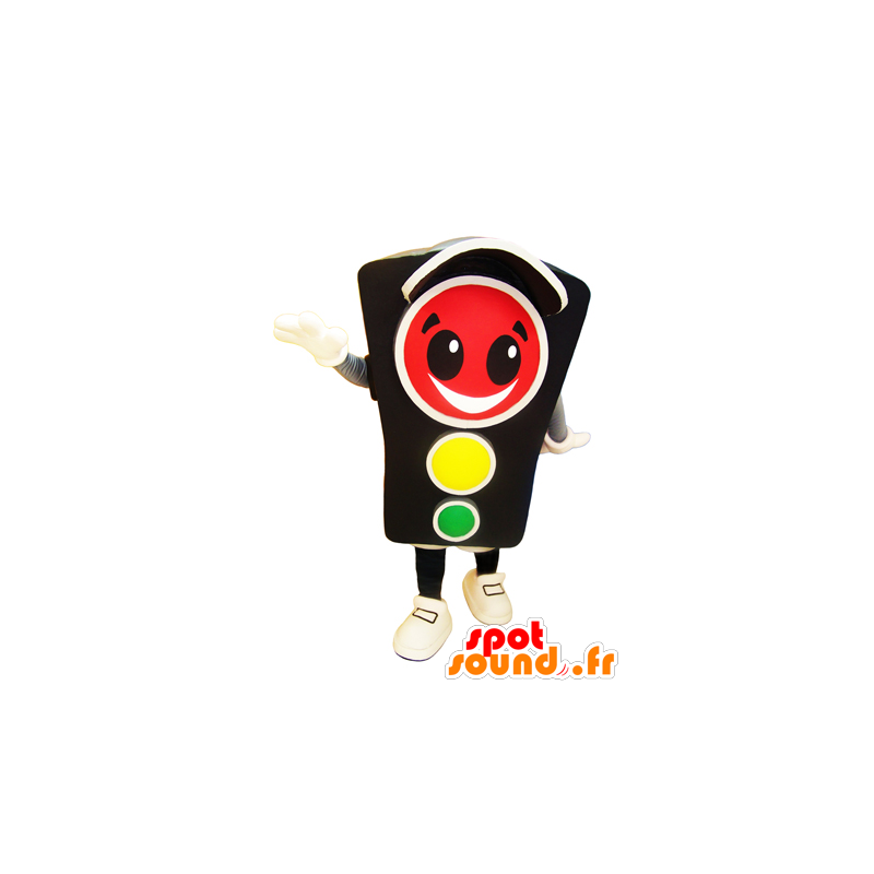 Mascot smiling traffic light, green light mascot - MASFR033011 - Mascots of objects