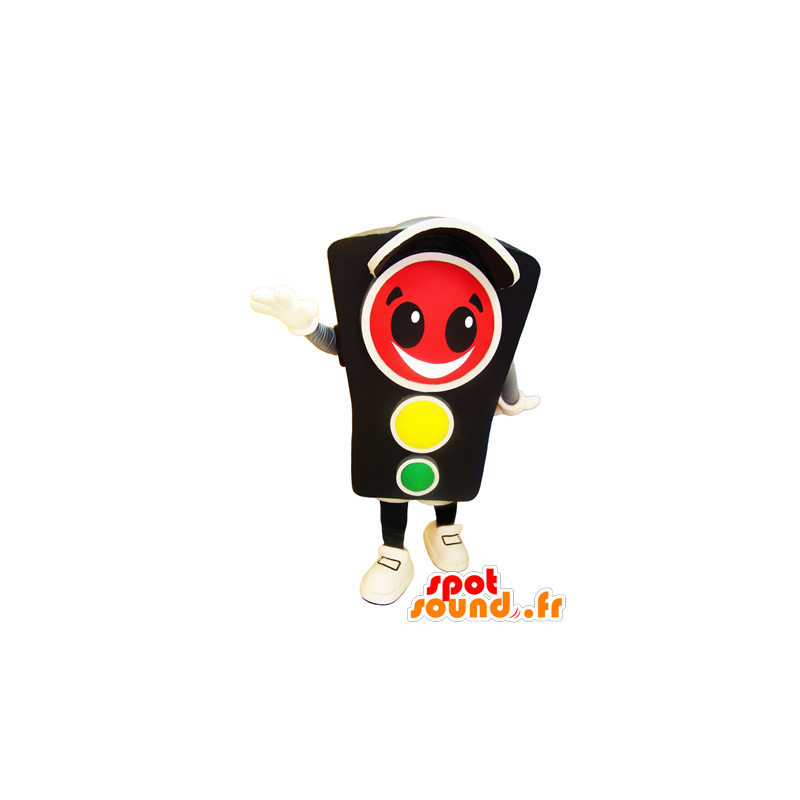 Mascotte de feu tricolore souriant, mascotte de feu vert - MASFR033011 - Mascottes d'objets
