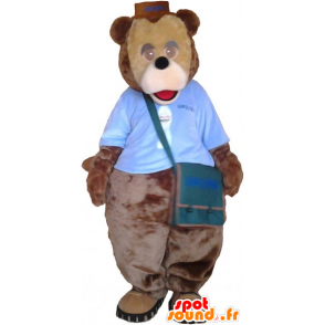 Mascot iso nalle ruskea laukku - MASFR033019 - Bear Mascot