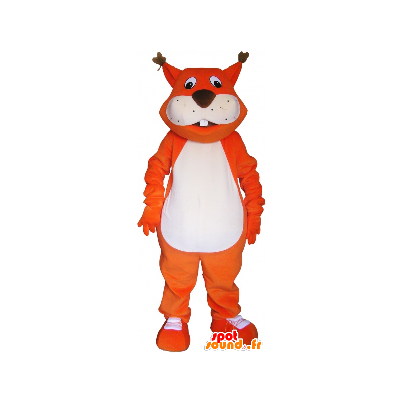 Mascotte de renard géant orange avec une grosse queue - MASFR033024 - Mascottes Renard