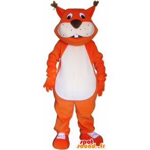 Mascotte de renard géant orange avec une grosse queue - MASFR033024 - Mascottes Renard