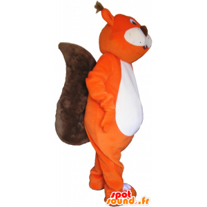 Orange riesiger Fuchs-Maskottchen mit einem großen Schwanz - MASFR033024 - Maskottchen-Fox