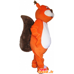 Arancione mascotte gigante volpe con un grosso cazzo - MASFR033024 - Mascotte Fox