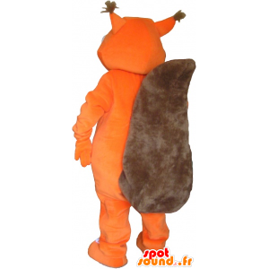 Gigante mascote laranja raposa com um grande galo - MASFR033024 - Fox Mascotes
