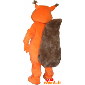 Arancione mascotte gigante volpe con un grosso cazzo - MASFR033024 - Mascotte Fox