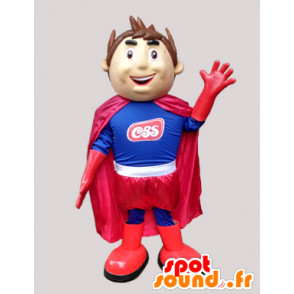 Boy superhero mascot in blue and red - MASFR033030 - Mascots boys and girls