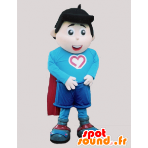 Boy mascot with a cape and super shoes - MASFR033031 - Mascots boys and girls