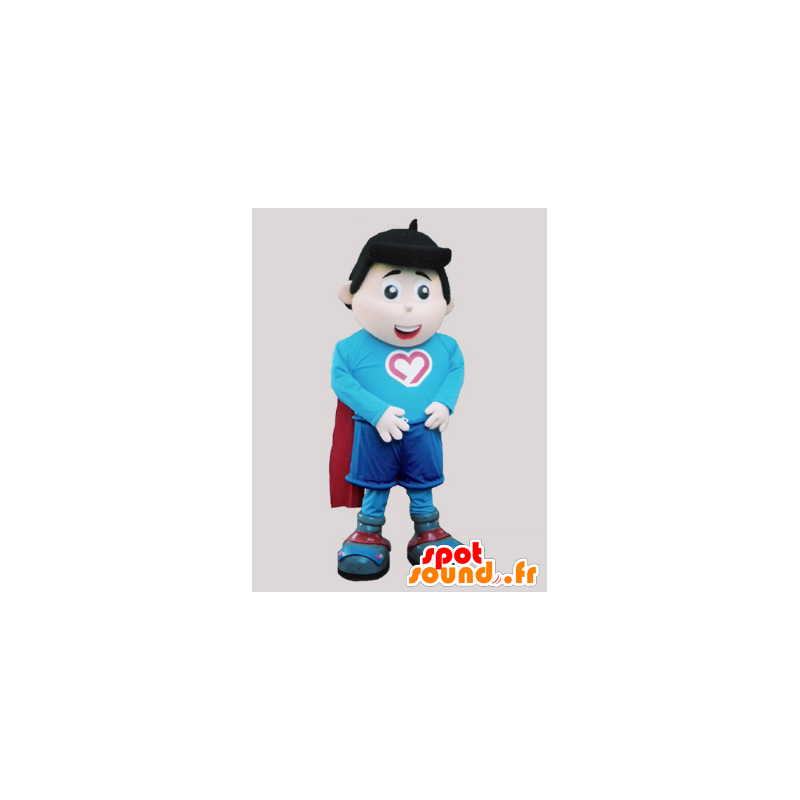 Boy mascot with a cape and super shoes - MASFR033031 - Mascots boys and girls
