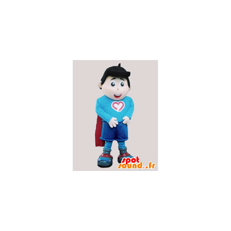 Mascotte de petit garçon avec une cape et de super chaussures - MASFR033031 - Mascottes Garçons et Filles