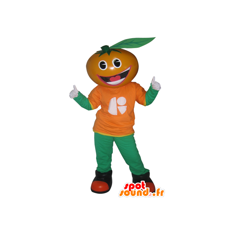 Oranssi maskotti, klementiini, mandariini - MASFR033032 - hedelmä Mascot