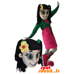 Mascota chica, adolescente, morena de ojos verdes - MASFR033039 - Chicas y chicos de mascotas