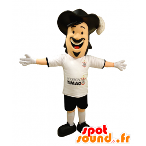 Mascotte d'homme, de mousquetaire avec un joli chapeau - MASFR033047 - Mascottes Homme