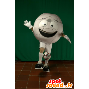 Gigante bianco mascotte pallone da calcio - MASFR033050 - Mascotte di oggetti