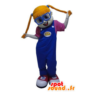 Mascotte de jeune fille rousse avec des couettes - MASFR033055 - Mascottes Garçons et Filles