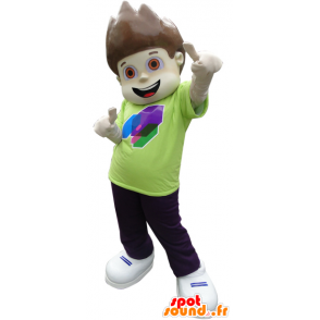 Boy Mascot brun kopp med moro - MASFR033062 - Maskoter gutter og jenter