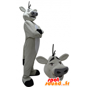 Biały i czarny olbrzym krowa maskotka - MASFR033073 - Maskotki krowa