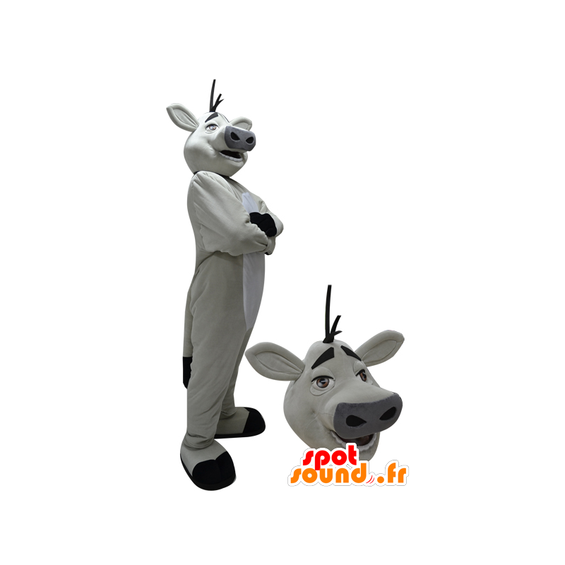 Bianco e nero mucca mascotte gigante - MASFR033073 - Mucca mascotte