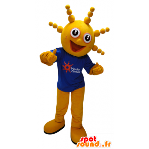 Muñeco de nieve amarillo mascota de la cabeza redonda divertida - MASFR033075 - Mascotas humanas