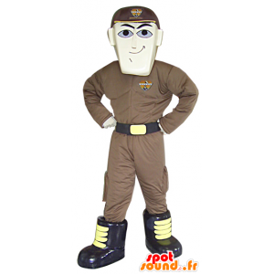 Mascot Mann futuristisch holding superhero Maskottchen - MASFR033081 - Menschliche Maskottchen