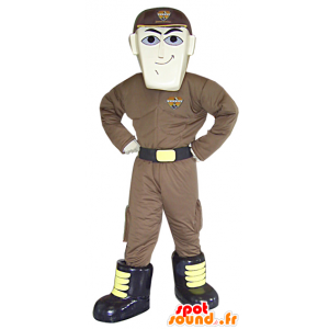 Homem Mascot roupa futurista, mascote super-herói - MASFR033081 - Mascotes homem