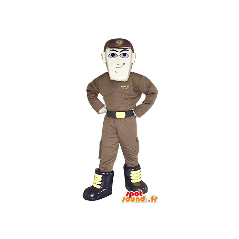 Mascotte d'homme en tenue futuriste, mascotte de superhéros - MASFR033081 - Mascottes Homme