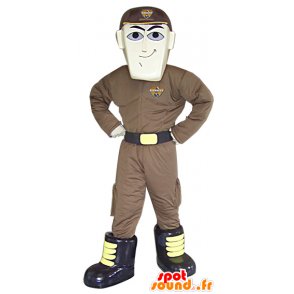 Mascot Mann futuristisch holding superhero Maskottchen - MASFR033081 - Menschliche Maskottchen