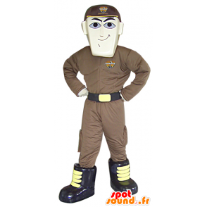 Mascot man futuristische outfit, superheld mascotte - MASFR033081 - man Mascottes
