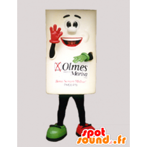 Mascot baksteen, vierkant man glimlachend - MASFR033085 - man Mascottes