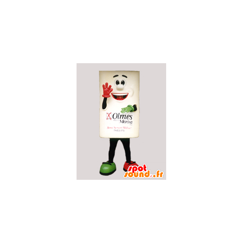Mascot murstein, firkantet mann smilende - MASFR033085 - Man Maskoter