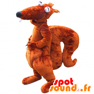 Maskot hnědý obří veverka s velkým kohout - MASFR033090 - maskoti Squirrel