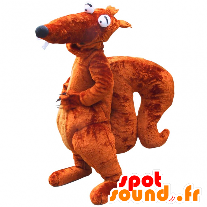 Mascot braune Riese Eichhörnchen mit einem großen Schwanz - MASFR033090 - Maskottchen Eichhörnchen