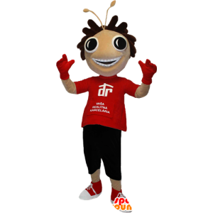 Mascot personagem com olhos redondos e antenas - MASFR033095 - Celebridades Mascotes