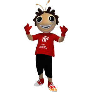 Character Mascot med runde øyne og antenner - MASFR033095 - kjendiser Maskoter