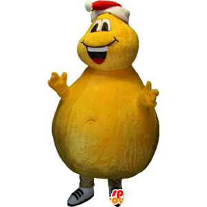 Mascotte de bonhomme géant jaune aux formes rondes - MASFR033097 - Mascottes Homme