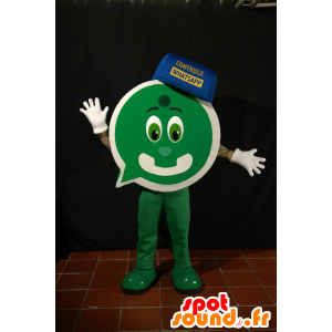 Mascotte de bonhomme vert avec une forme de bulle de tchat - MASFR033102 - Mascottes de chat