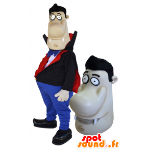 Mascotte d'homme vampire dodu, avec un énorme nez - MASFR033084 - Mascottes Homme