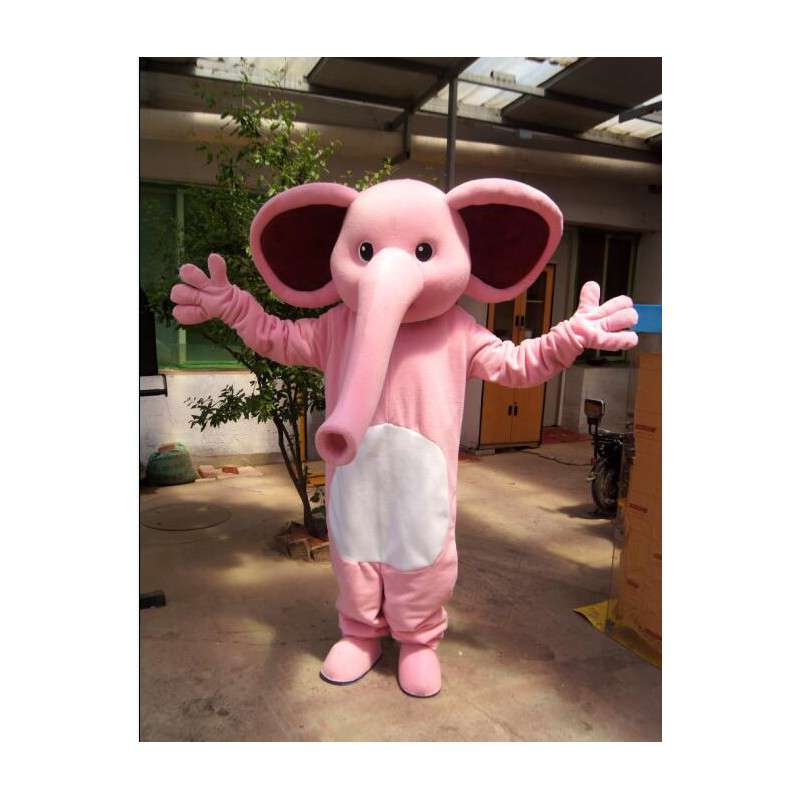 Mascotte Pink Elephant, carino e colorato - MASFR21400 - Mascotte elefante